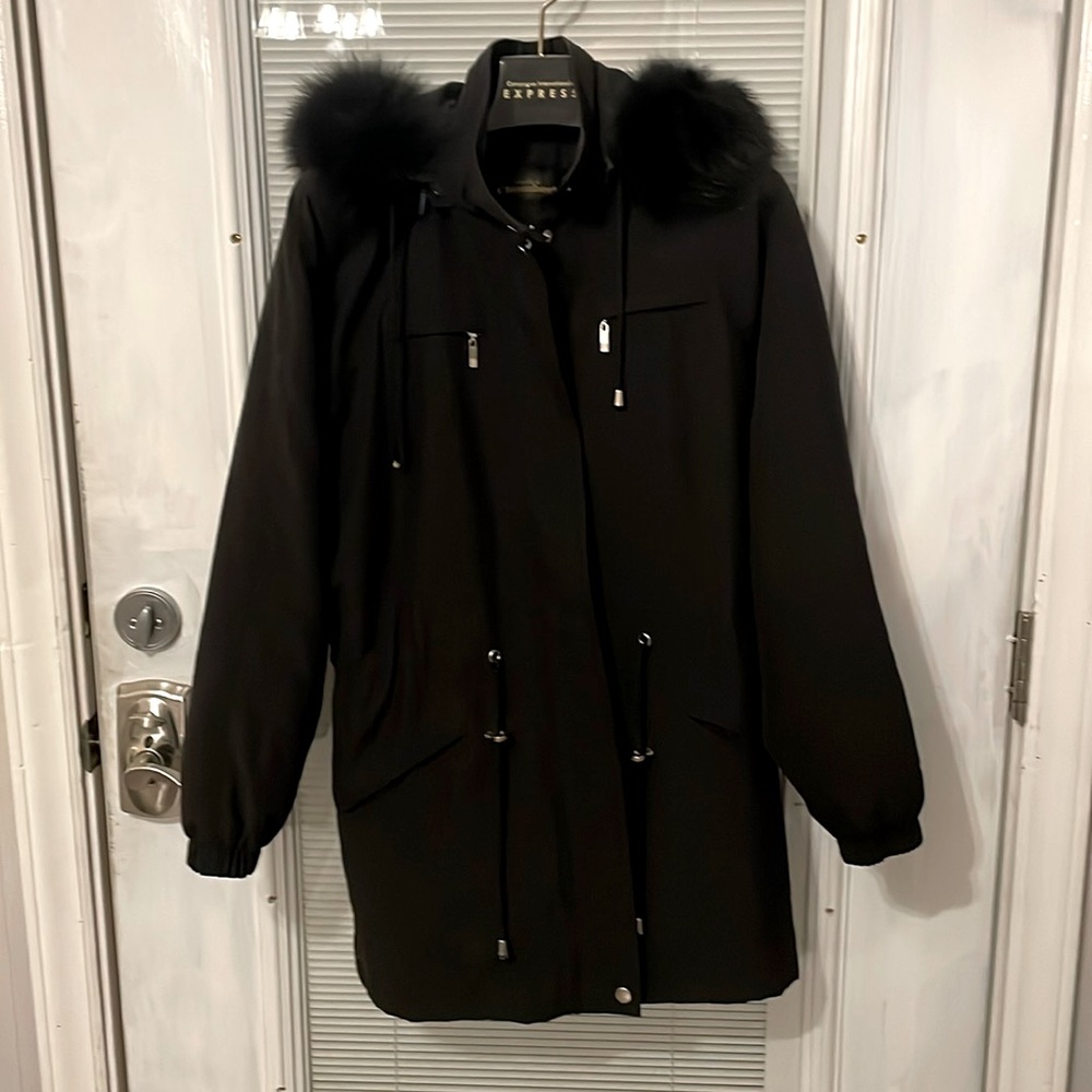 Long sleeve black winter coat